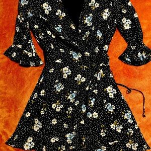 Floral wrap dress